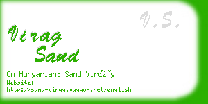 virag sand business card